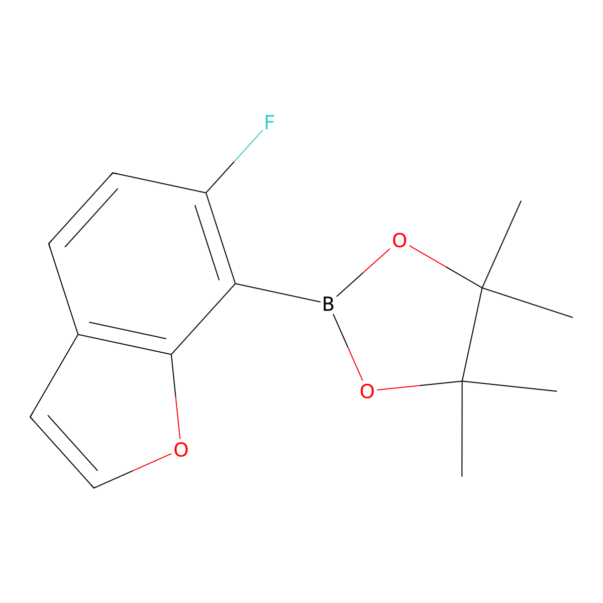 2-(6-Fluorobenzofuran-7-YL)-4,4,5,5-tetramethyl-1,3,2-dioxaborolane molecular structure, CAS 2614262-12-1