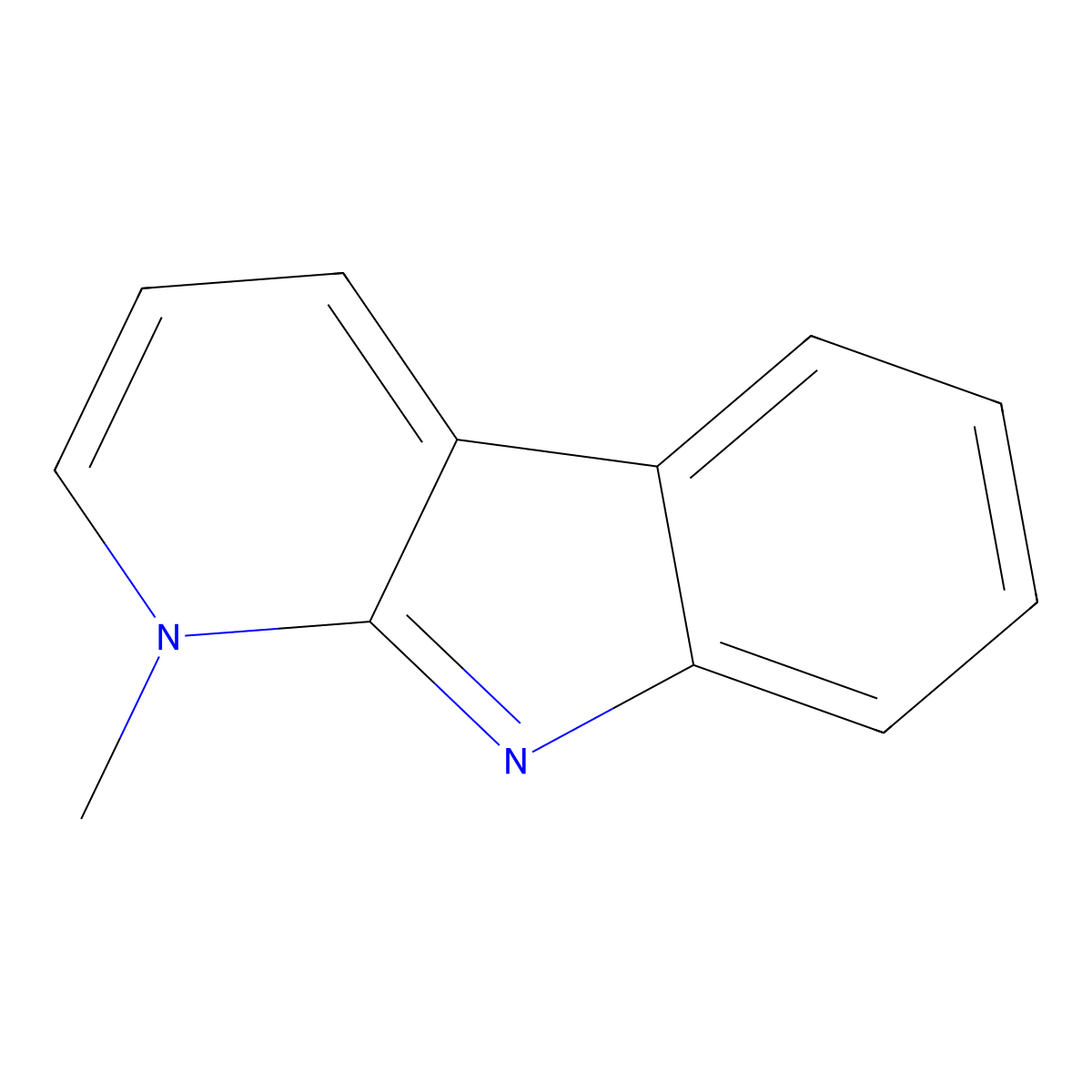 1-Methylpyrido(2,3-b)indole molecular structure, CAS 26148-65-2