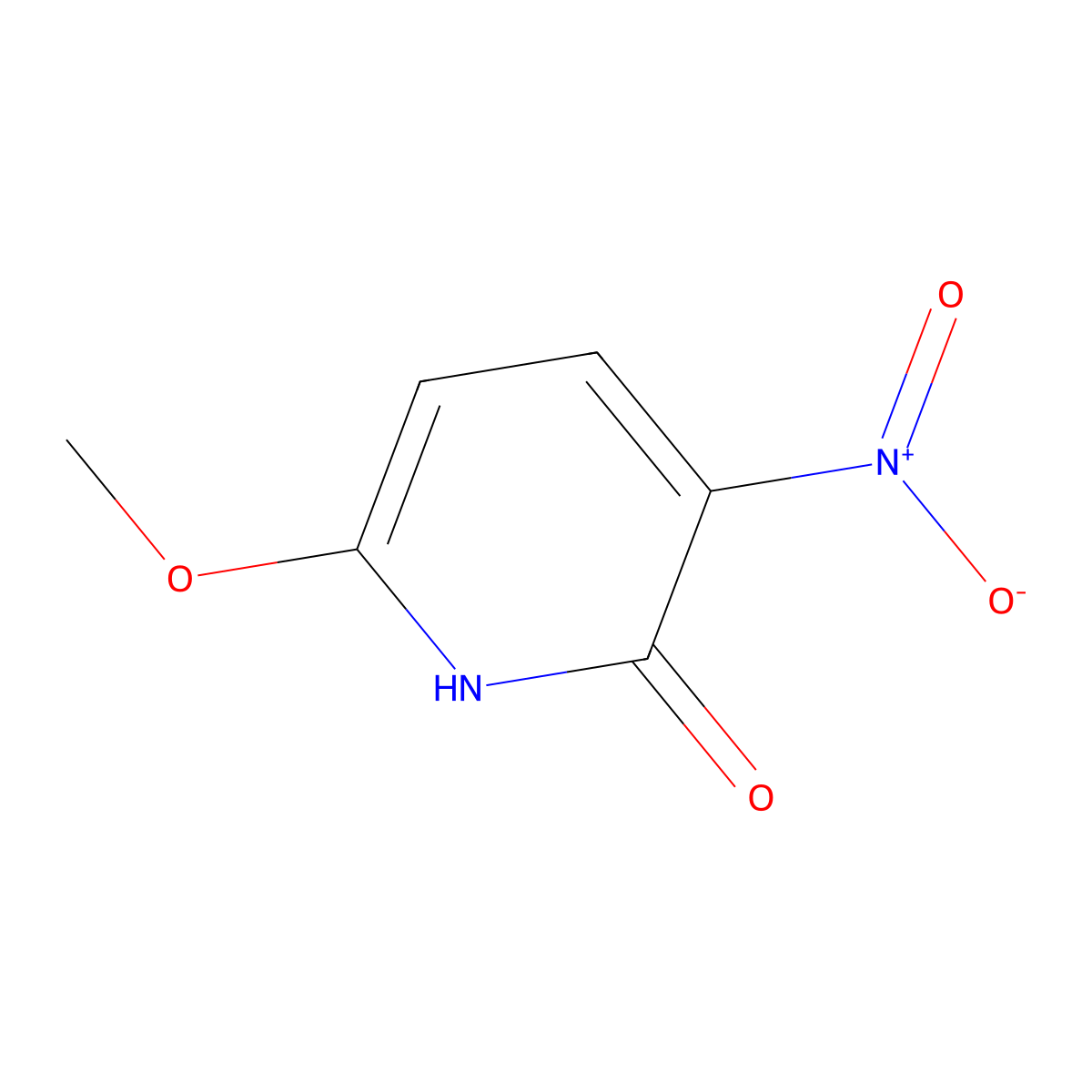2-Hydroxy-6-methoxy-3-nitropyridine molecular structure, CAS 26149-11-1