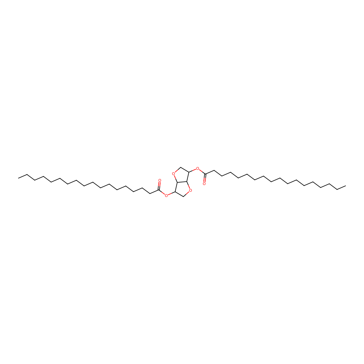 1,4:3,6-Dianhydro-D-glucitol distearate molecular structure, CAS 26149-52-0