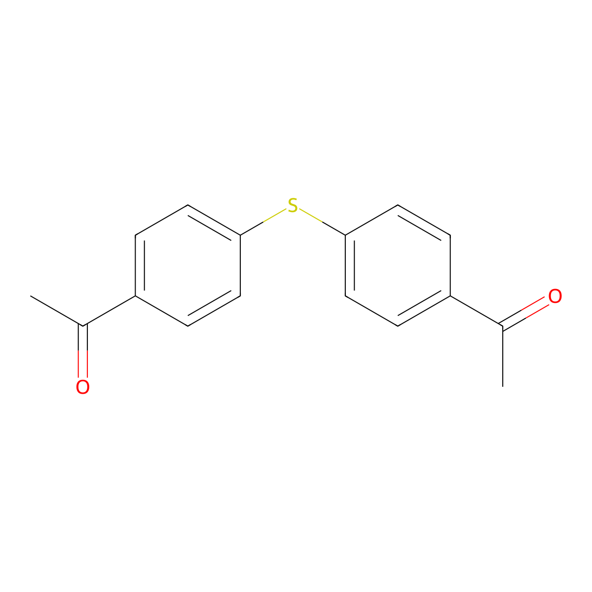 Bis(4-acetylphenyl)sulfide molecular structure, CAS 2615-09-0