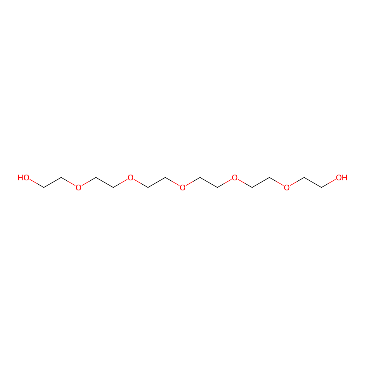 Hexaethylene Glycol molecular structure, CAS 2615-15-8