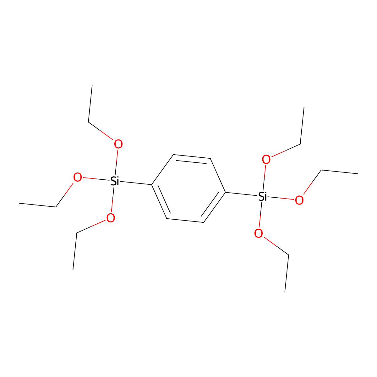 1,4-Bis(triethoxysilyl)benzene molecular structure, CAS 2615-18-1
