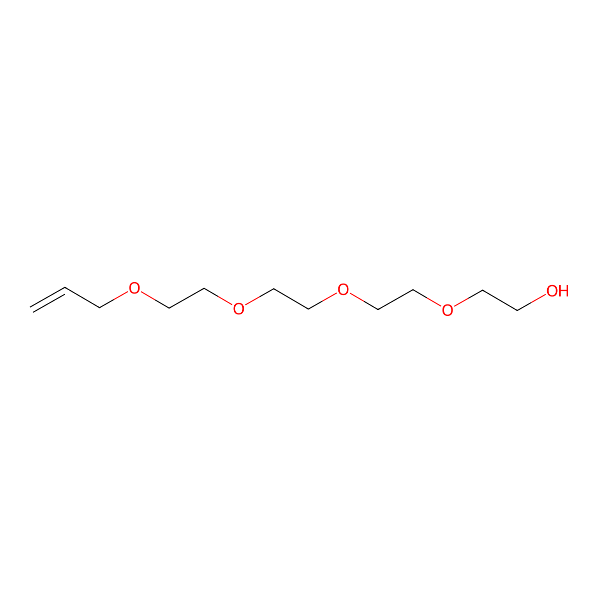3,6,9,12-Tetraoxapentadec-14-en-1-ol molecular structure, CAS 26150-06-1