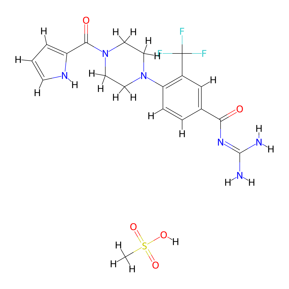 Sabiporide (mesylate) molecular structure, CAS 261505-81-1