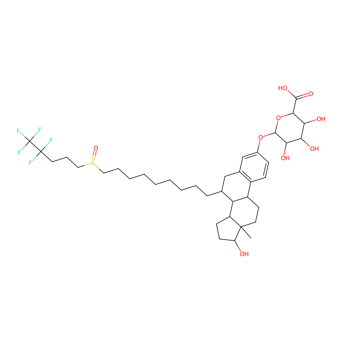 Fulvestrant 3-|A-D-Glucuronide molecular structure, CAS 261506-27-8