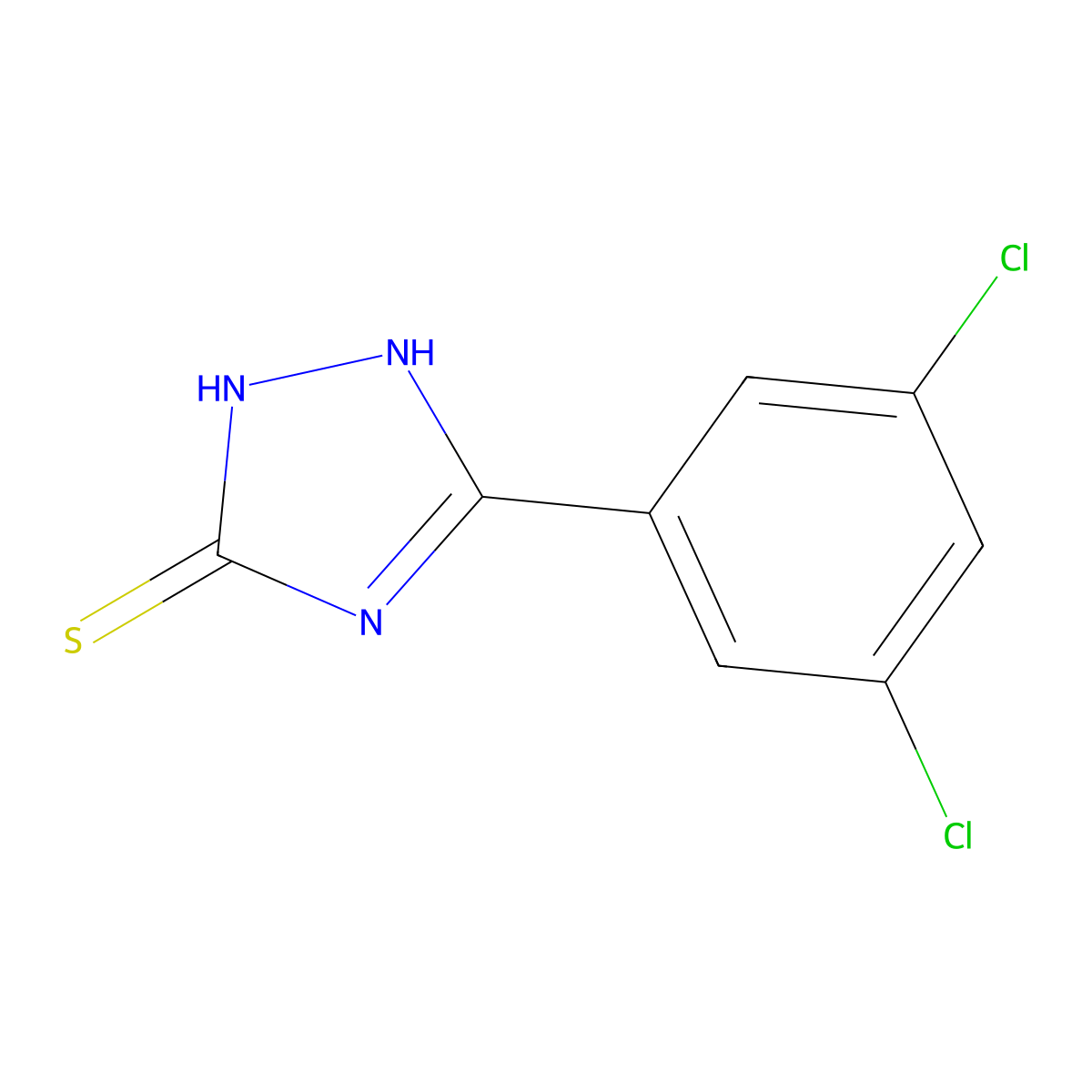 3-(3,5-dichlorophenyl)-1H-1,2,4-triazole-5-thiol molecular structure, CAS 261511-12-0