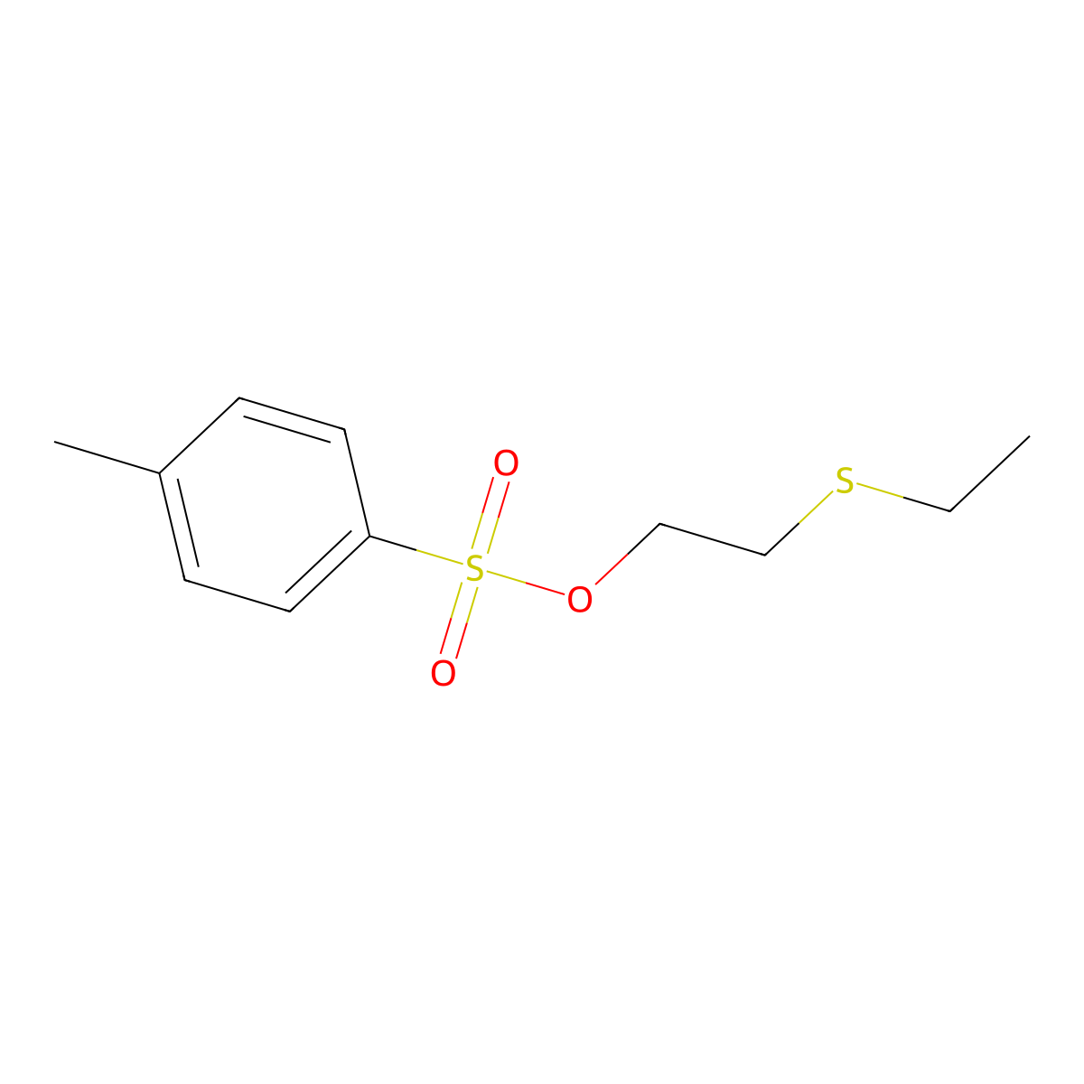 2-(Ethylsulfanyl)ethyl 4-methylbenzene-1-sulfonate molecular structure, CAS 261514-47-0