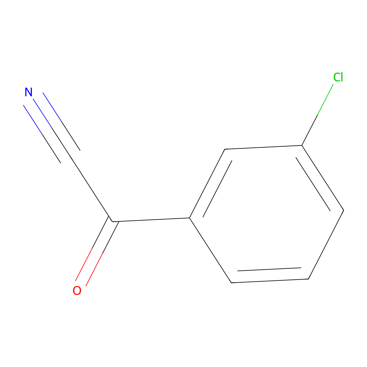 3-Chlorobenzoyl cyanide molecular structure, CAS 26152-02-3