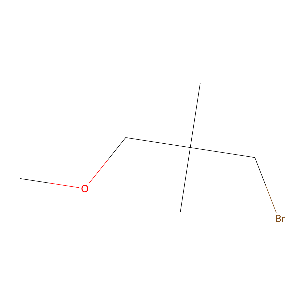 1-Bromo-3-methoxy-2,2-dimethylpropane molecular structure, CAS 261528-87-4