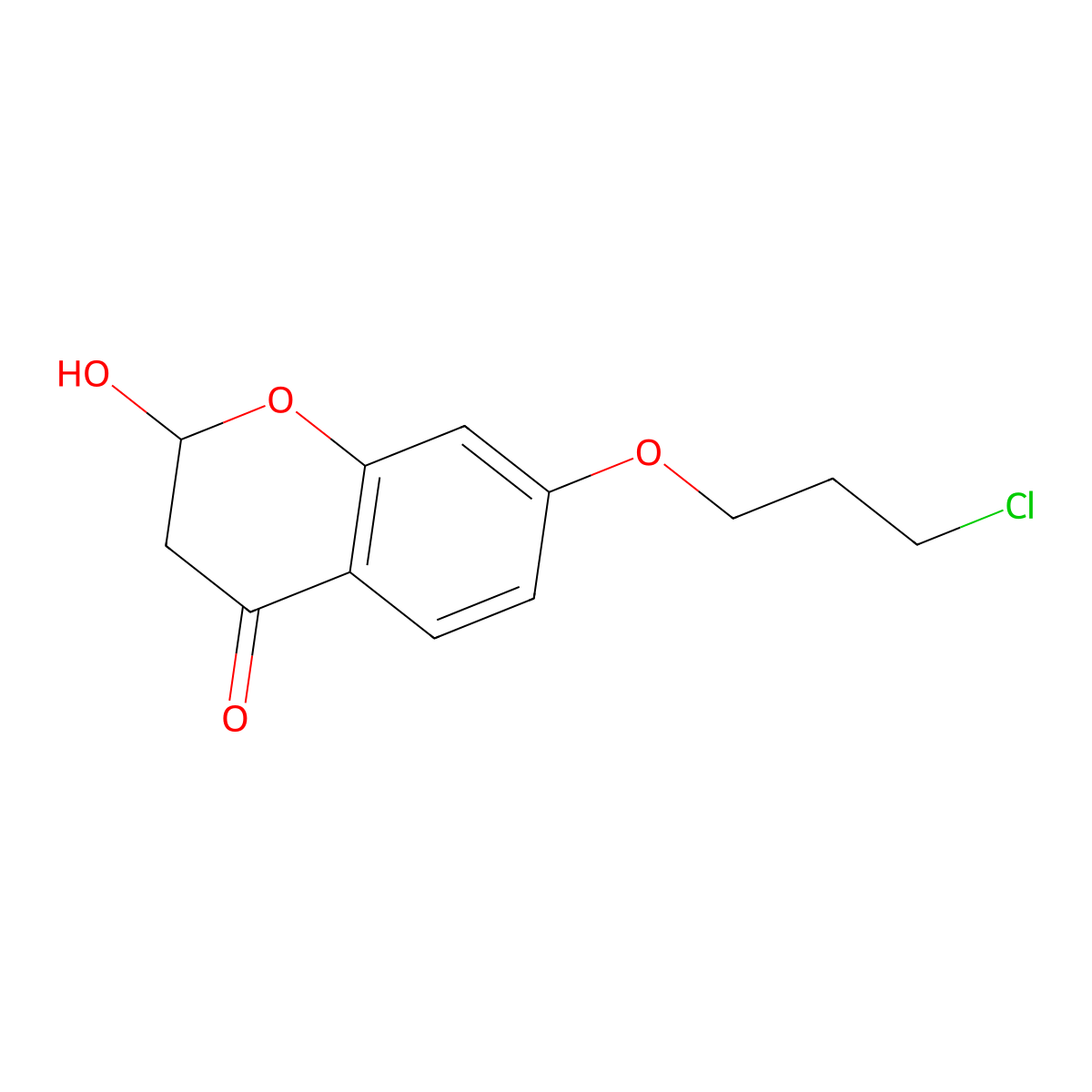 7-(3-Chloropropoxy)-2-hydroxychroman-4-one molecular structure, CAS 261529-76-4