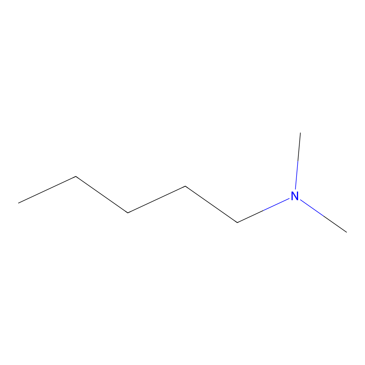 N,N-Dimethyl-1-pentanamine molecular structure, CAS 26153-88-8