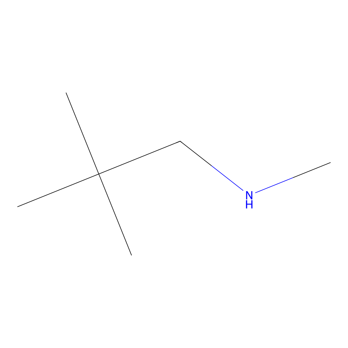 (2,2-Dimethylpropyl)(methyl)amine molecular structure, CAS 26153-91-3