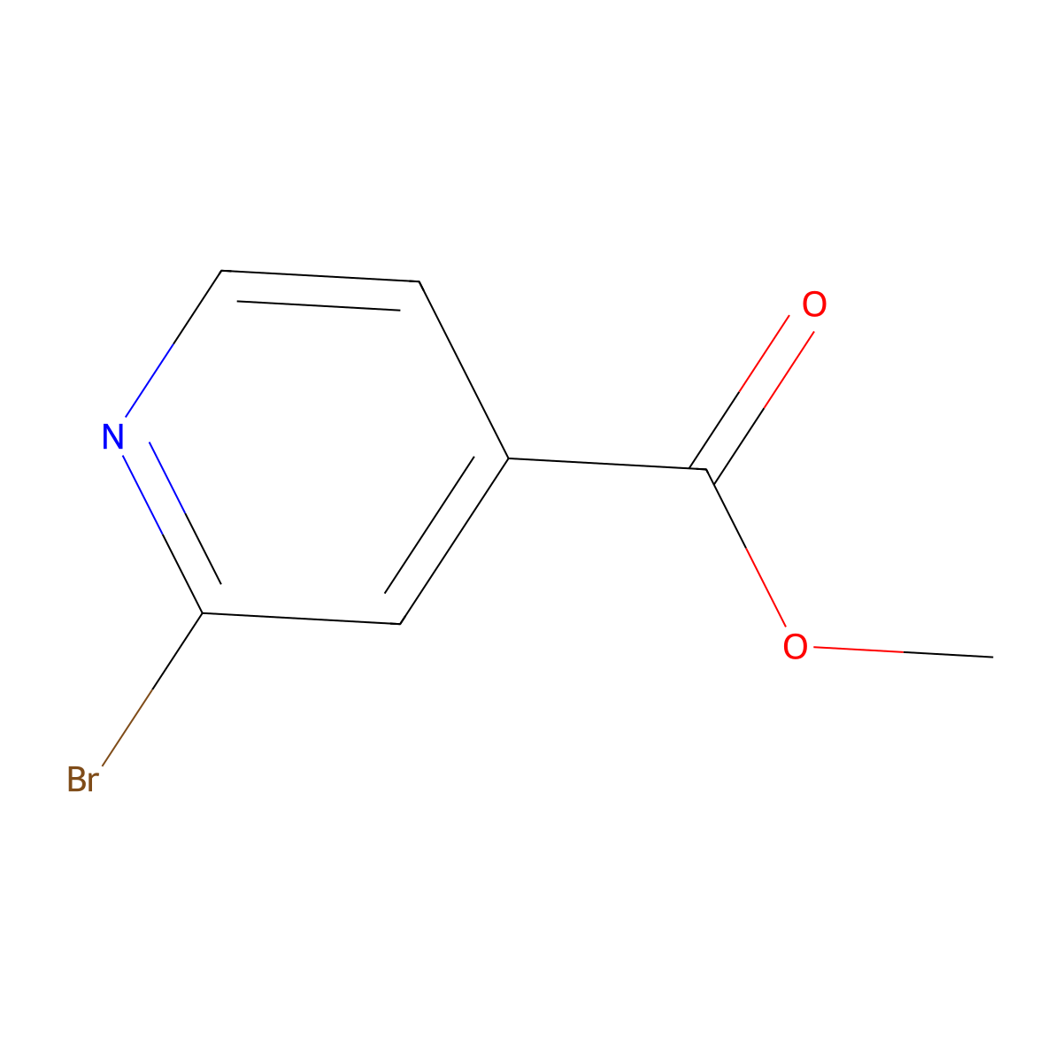 2-Bromo-isonicotinic acid methyl ester molecular structure, CAS 26156-48-9