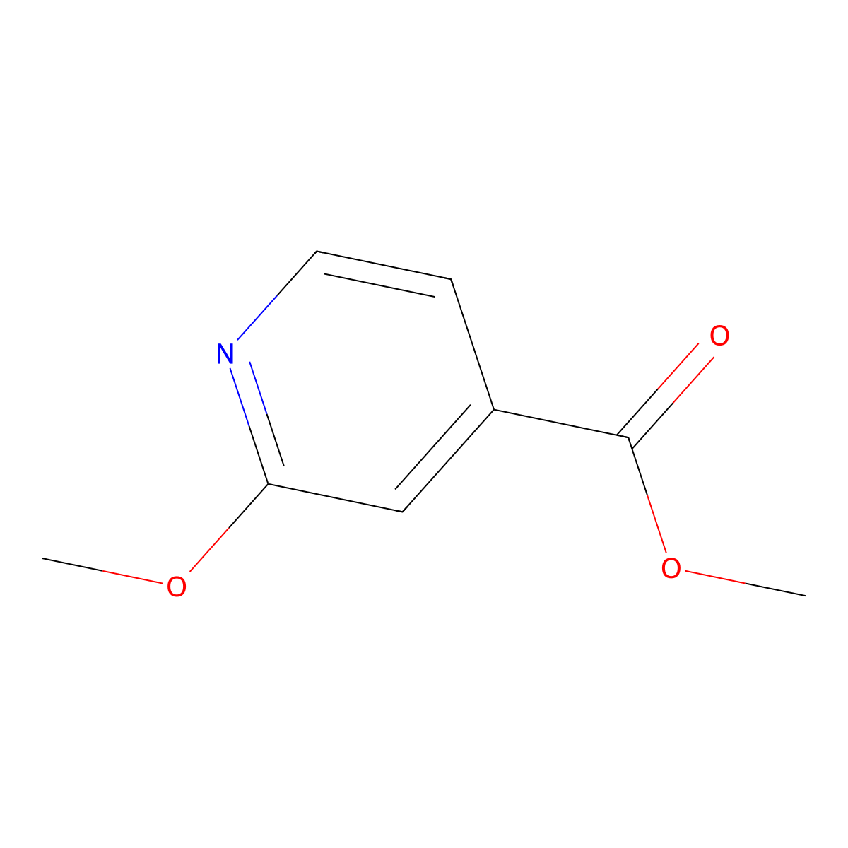 Methyl 2-methoxyisonicotinate molecular structure, CAS 26156-51-4