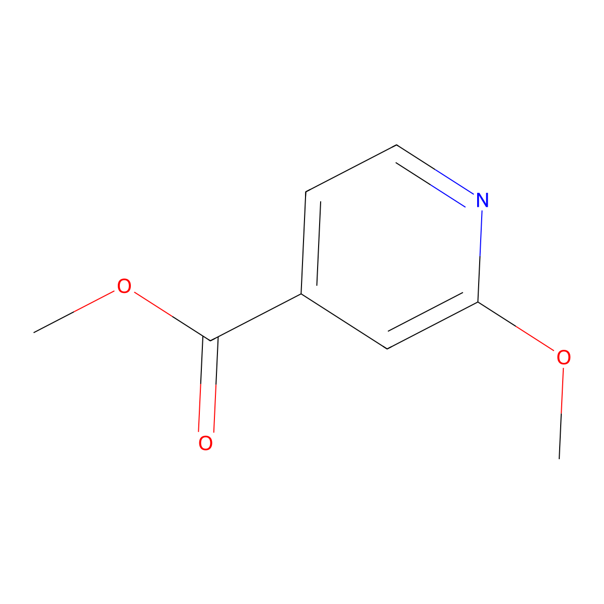 Methyl 2-methoxyisonicotinate molecular structure, CAS 26156-51-4
