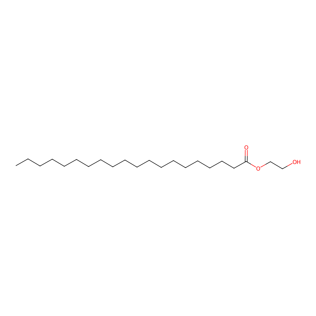 2-Hydroxyethyl icosanoate molecular structure, CAS 26158-80-5