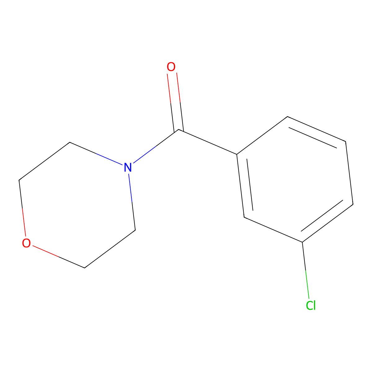 4-(3-Chlorobenzoyl)morpholine molecular structure, CAS 26162-86-7