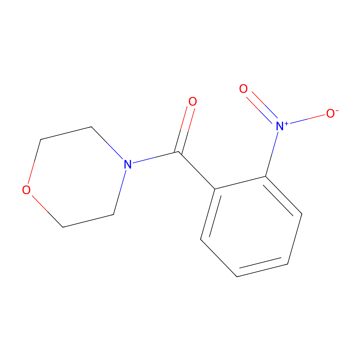 (Morpholin-4-yl)(2-nitrophenyl)methanone molecular structure, CAS 26162-89-0