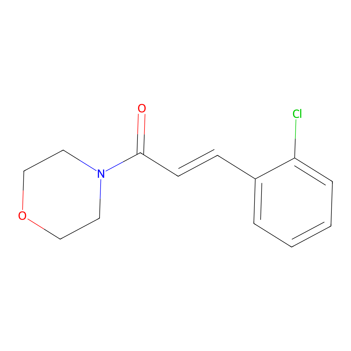 3-(2-Chlorophenyl)-1-(4-morpholinyl)-2-propen-1-one molecular structure, CAS 26162-92-5
