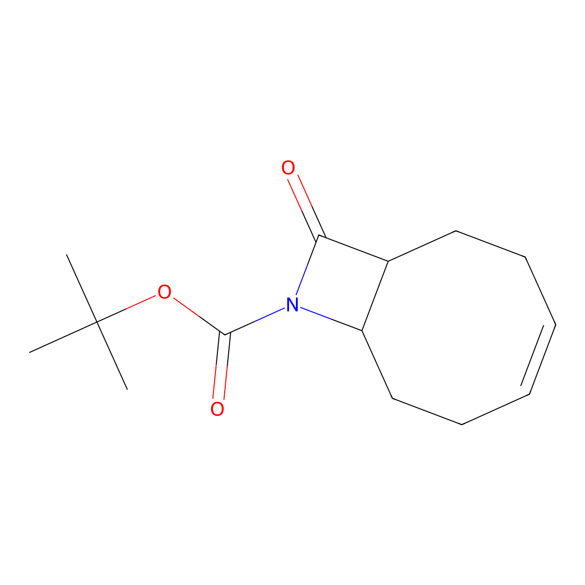 Tert-butyl 10-oxo-9-azabicyclo[6.2.0]dec-4-ene-9-carboxylate molecular structure, CAS 261620-76-2