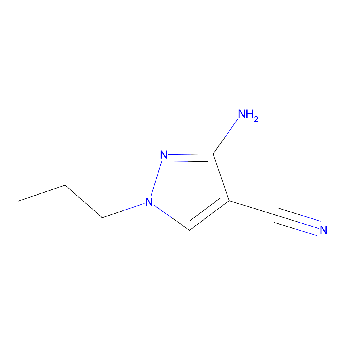 3-Amino-1-propyl-1h-pyrazole-4-carbonitrile molecular structure, CAS 261629-02-1