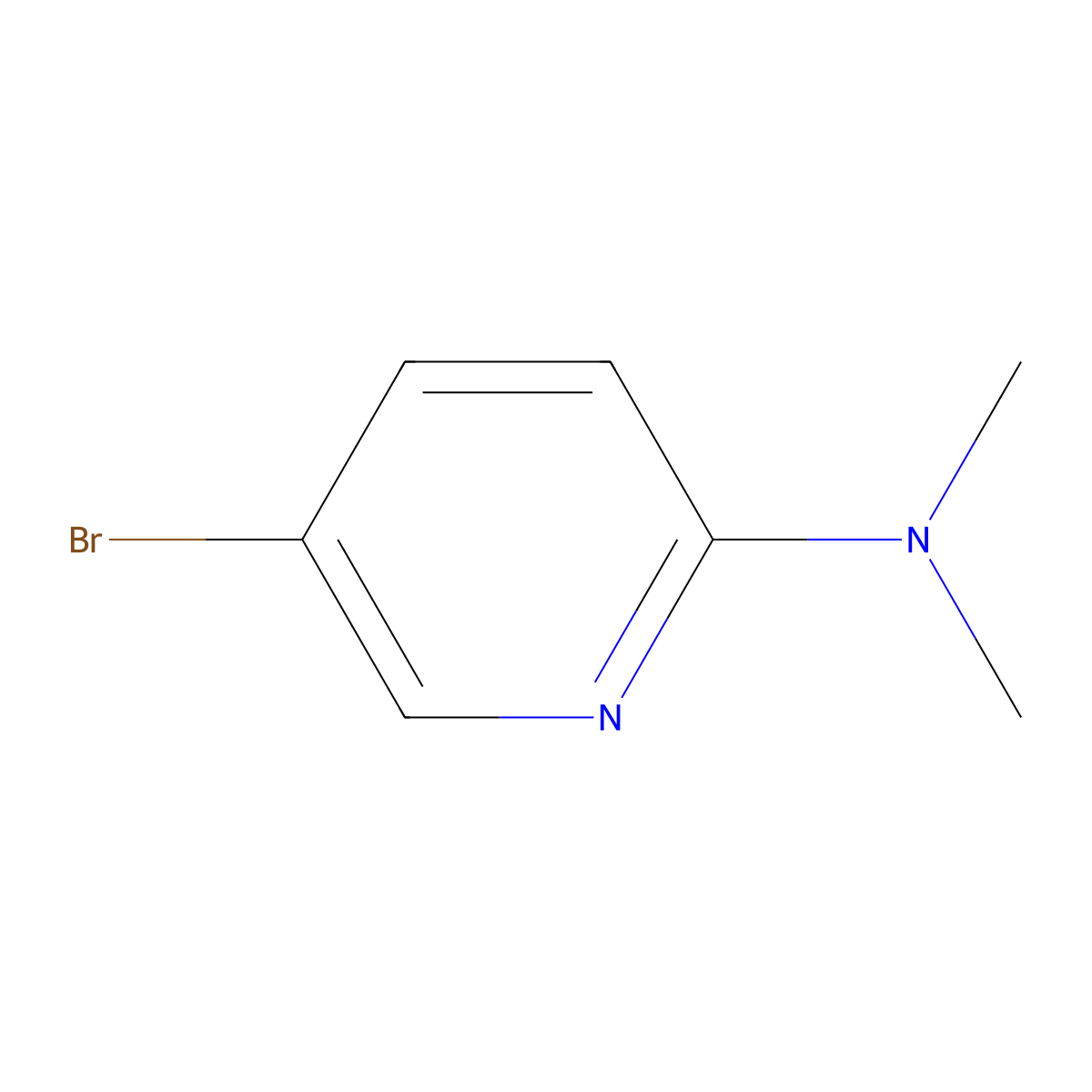 5-bromo-N,N-dimethylpyridin-2-amine molecular structure, CAS 26163-07-5