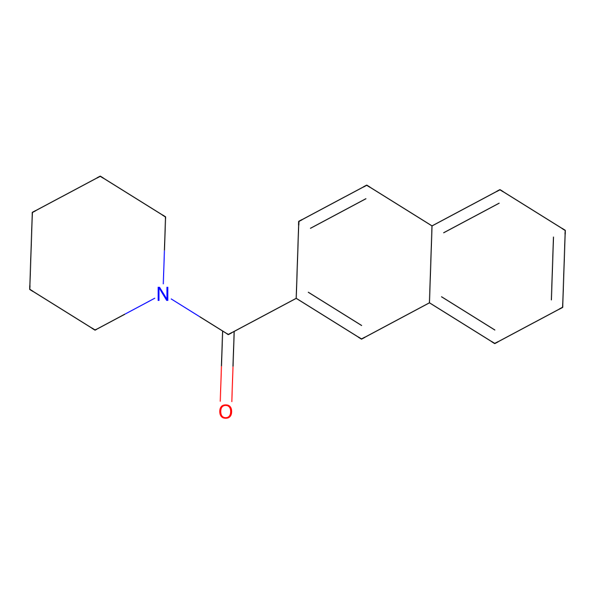 2-Naphthalenyl-1-piperidinylmethanone molecular structure, CAS 26163-43-9