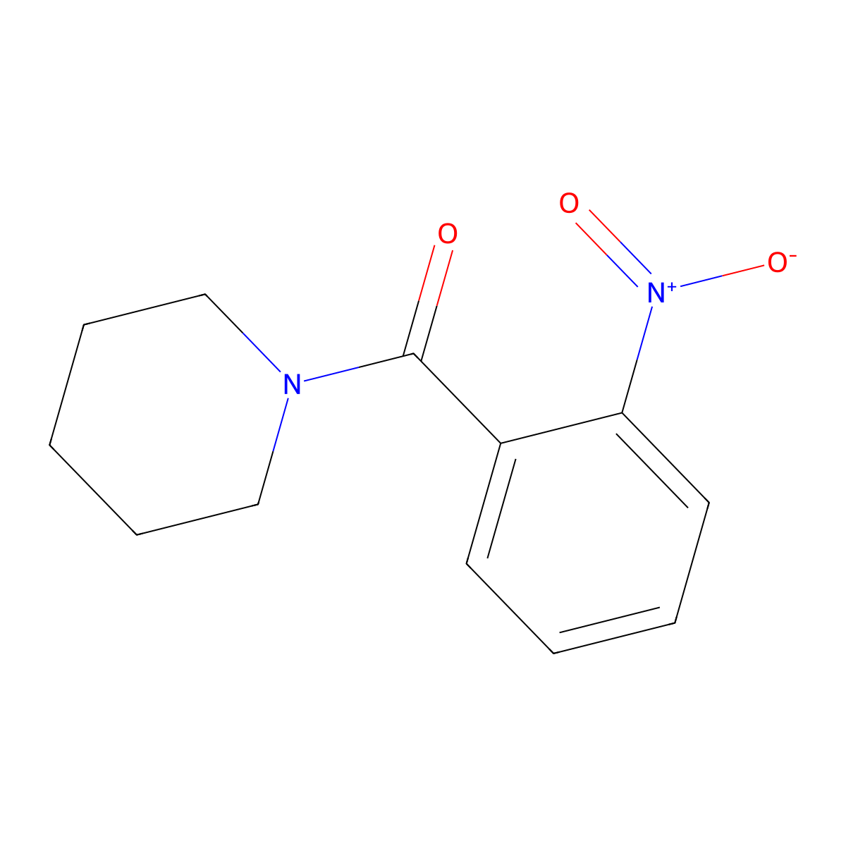 (2-Nitrophenyl)-piperidin-1-ylmethanone molecular structure, CAS 26163-44-0
