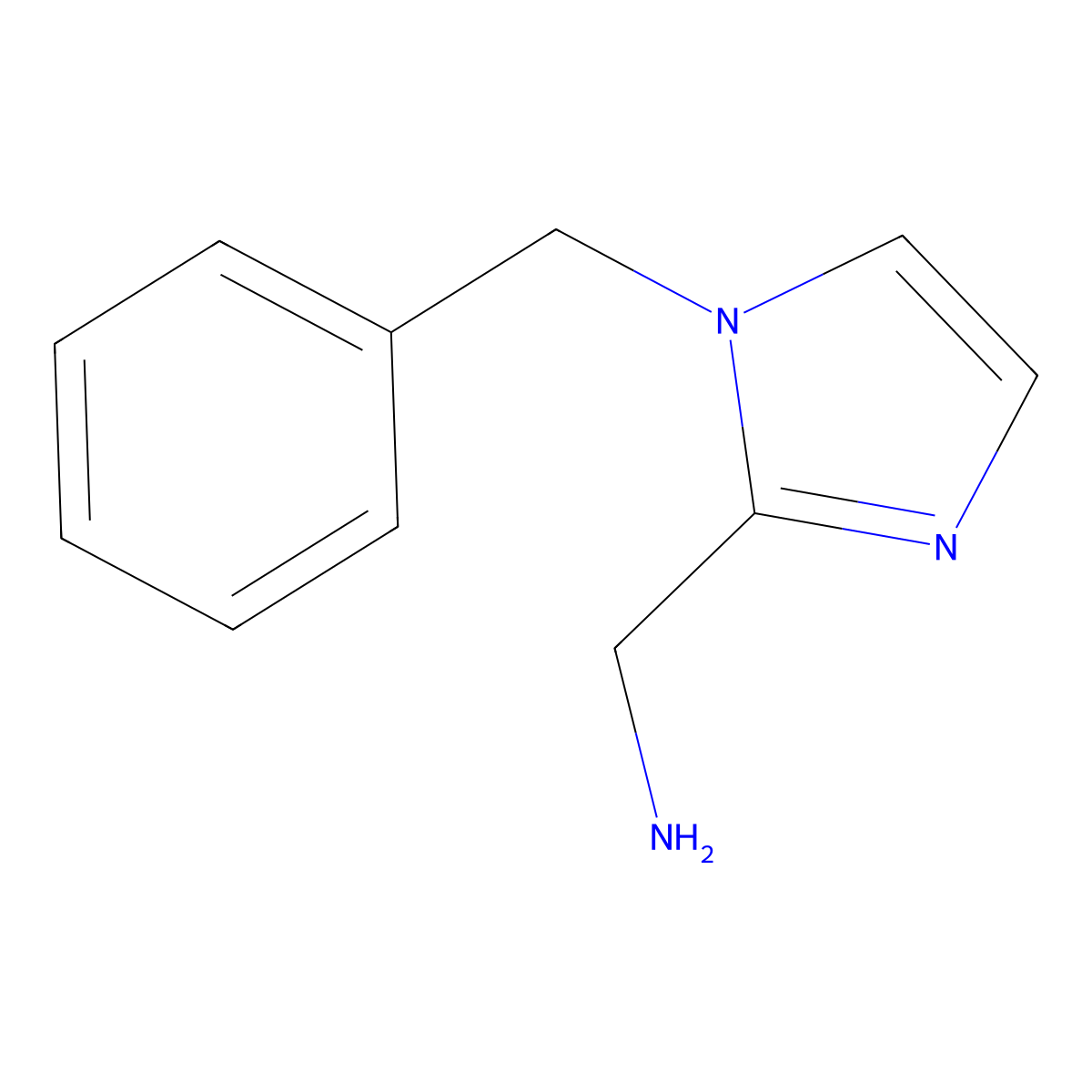 1-(1-Benzyl-1H-imidazol-2-yl)methanamine molecular structure, CAS 26163-58-6