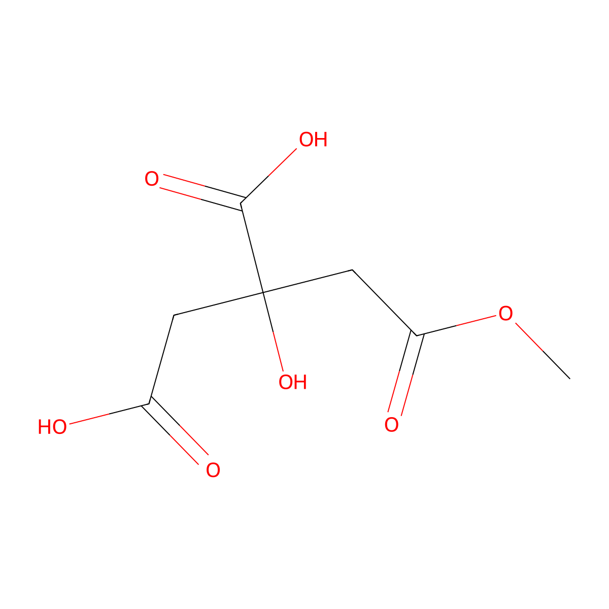 1-Methyl 2-hydroxy-1,2,3-propanetricarboxylate molecular structure, CAS 26163-61-1