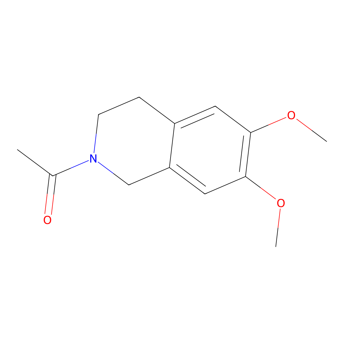 1-(6,7-dimethoxy-3,4-dihydro-1H-isoquinolin-2-yl)ethanone molecular structure, CAS 26163-70-2