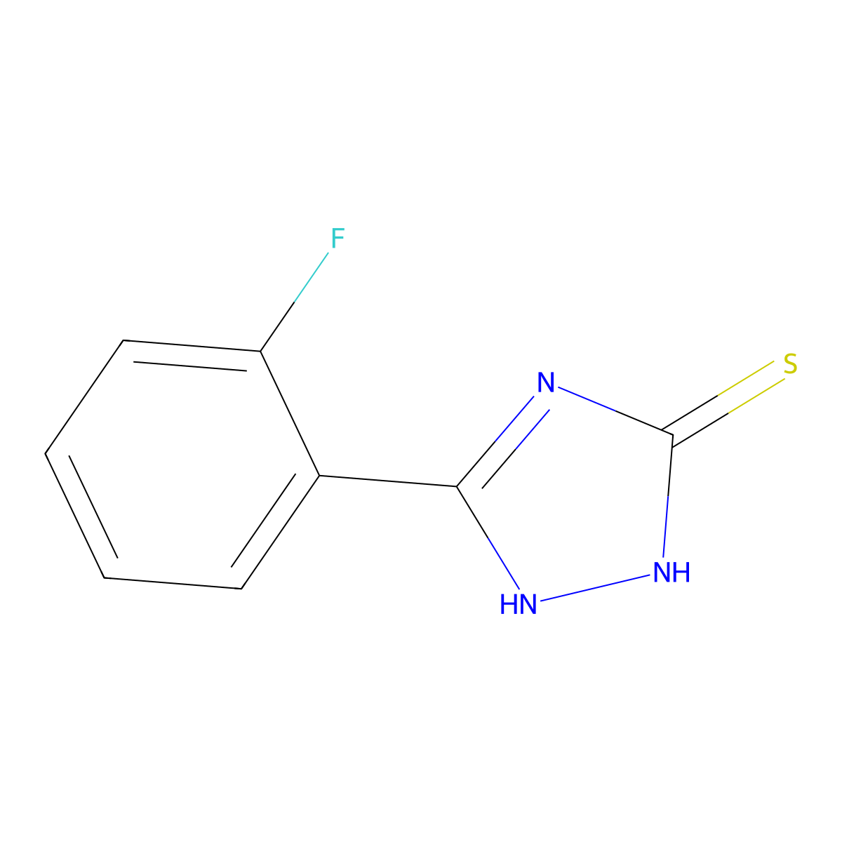 5-(2-fluorophenyl)-4H-1,2,4-triazole-3-thiol molecular structure, CAS 261633-13-0