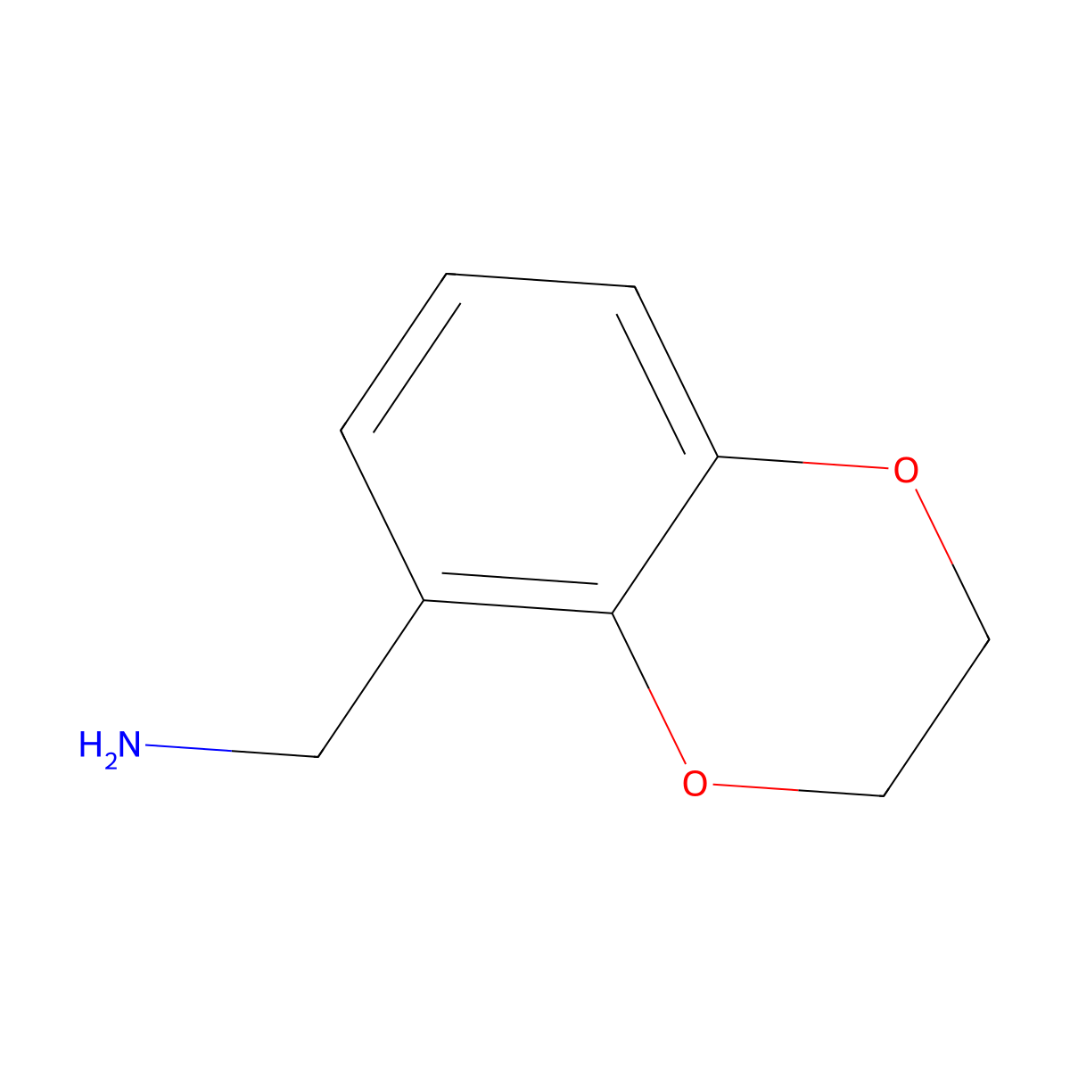 (2,3-Dihydrobenzo[b][1,4]dioxin-5-yl)methanamine molecular structure, CAS 261633-71-0