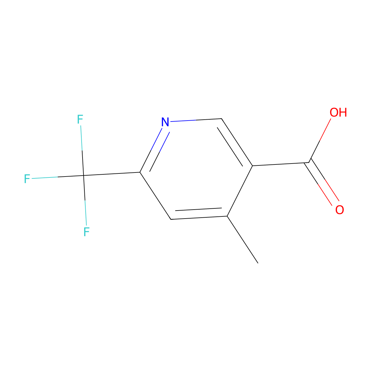 4-Methyl-6-(trifluoromethyl)nicotinic acid molecular structure, CAS 261635-74-9