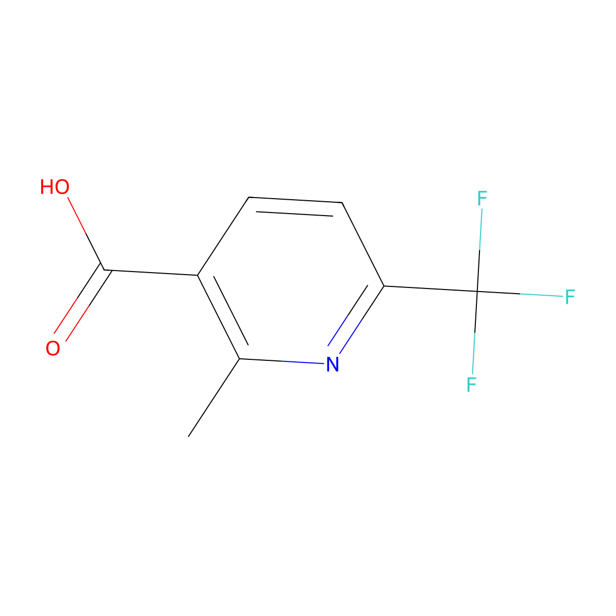 2-Methyl-6-(trifluoromethyl)nicotinic acid molecular structure, CAS 261635-93-2