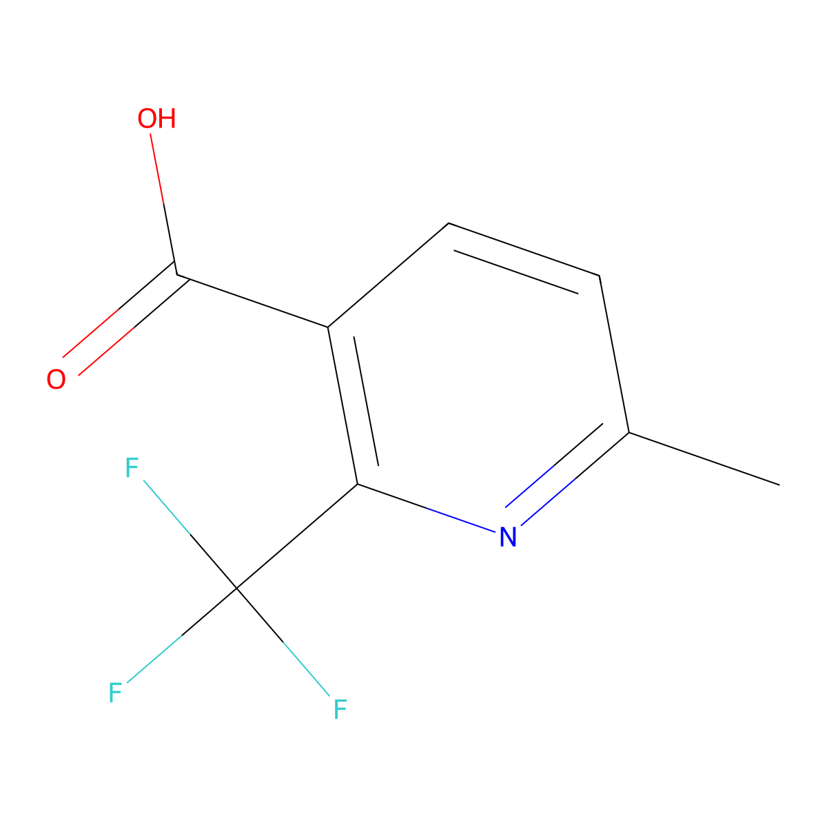6-Methyl-2-(trifluoromethyl)nicotinic acid molecular structure, CAS 261635-97-6