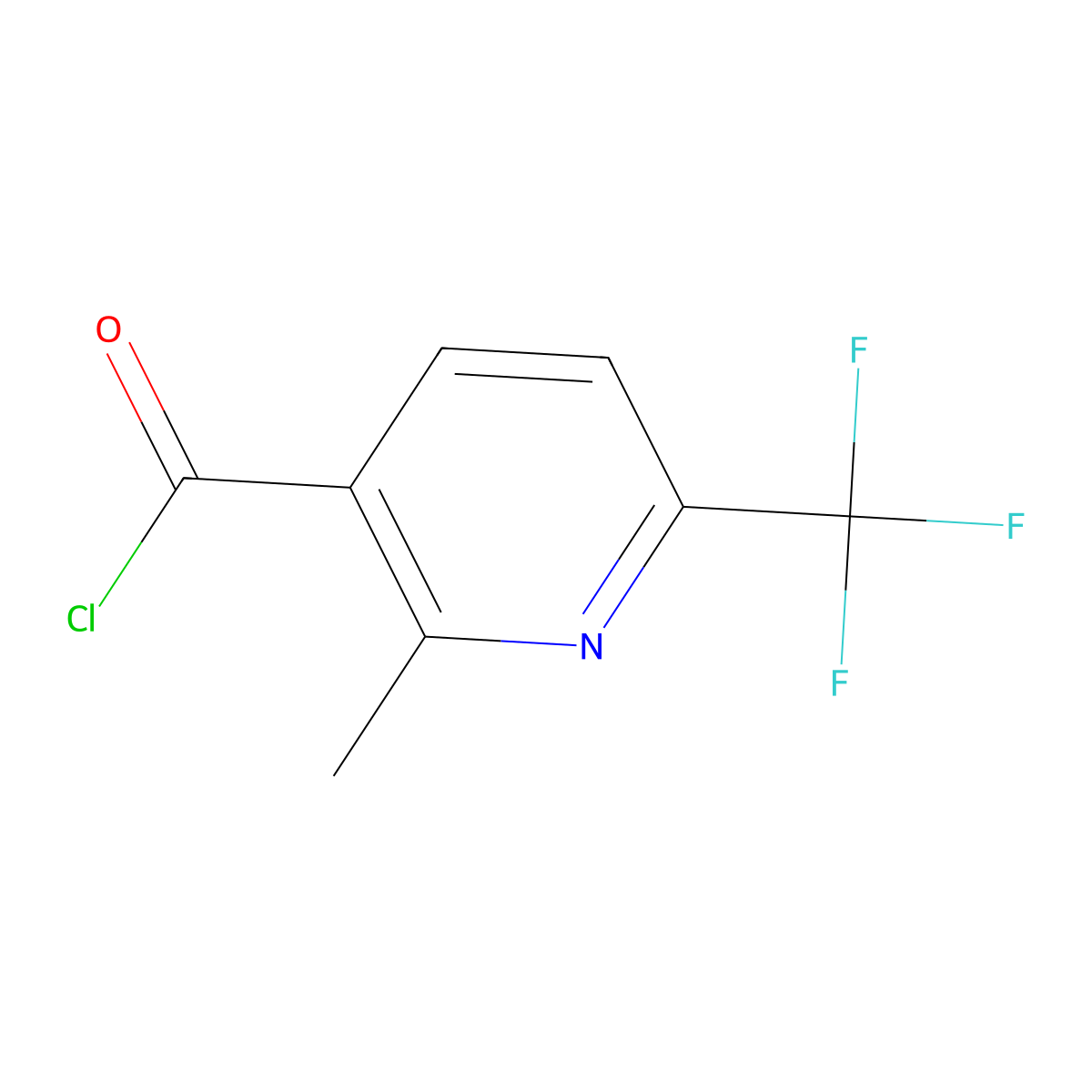 2-Methyl-6-(trifluoromethyl)nicotinoyl chloride molecular structure, CAS 261635-98-7