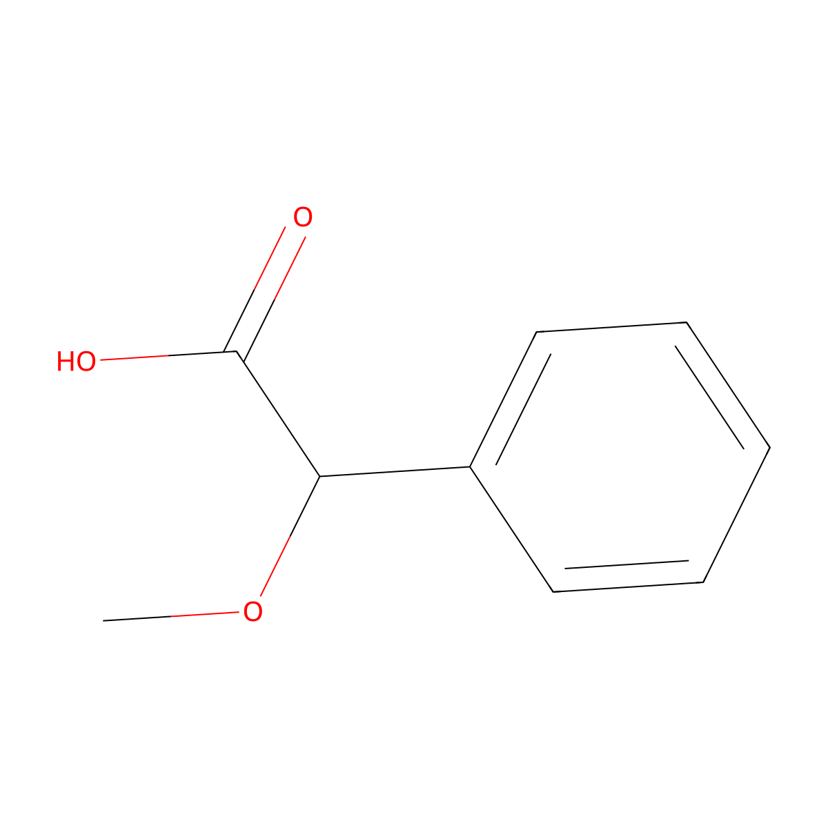 (+)-Methoxyphenylacetic acid molecular structure, CAS 26164-26-1