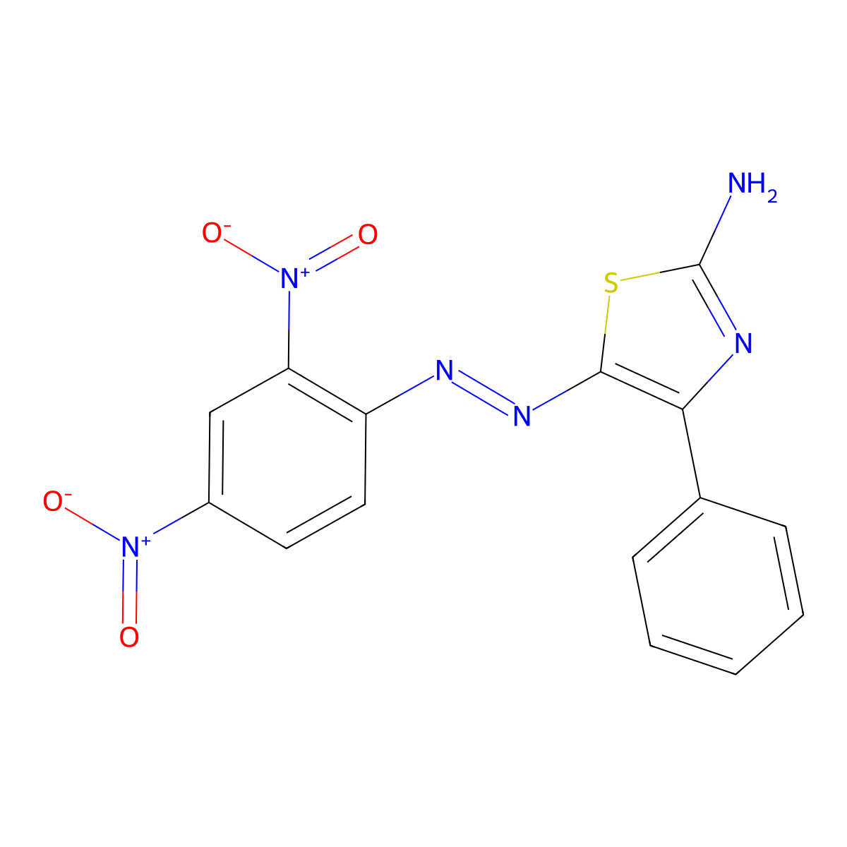 5-[(2,4-Dinitrophenyl)diazenyl]-4-phenyl-1,3-thiazol-2-amine molecular structure, CAS 26164-58-9