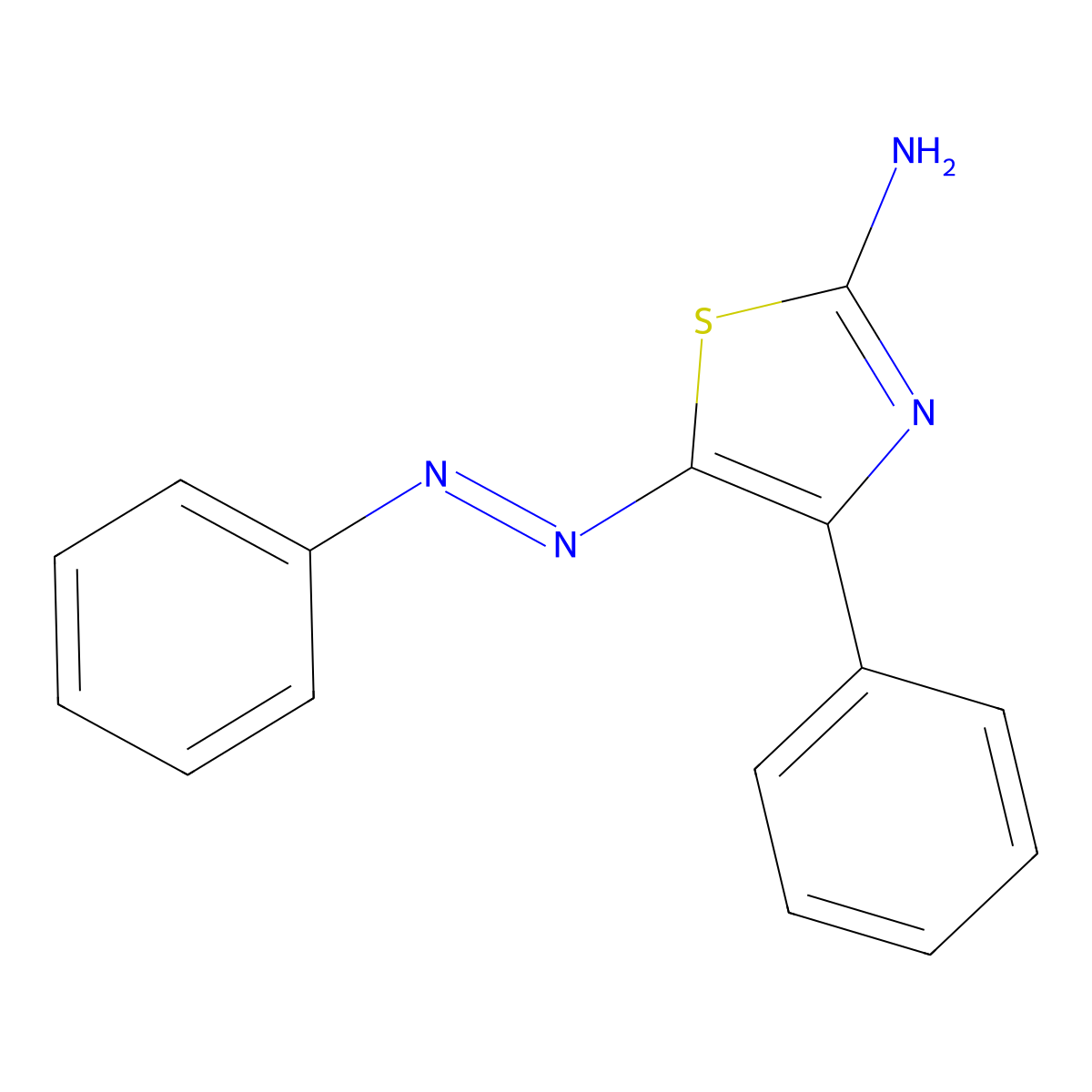 4-Phenyl-5-(phenylazo)thiazole-2-amine molecular structure, CAS 26164-72-7