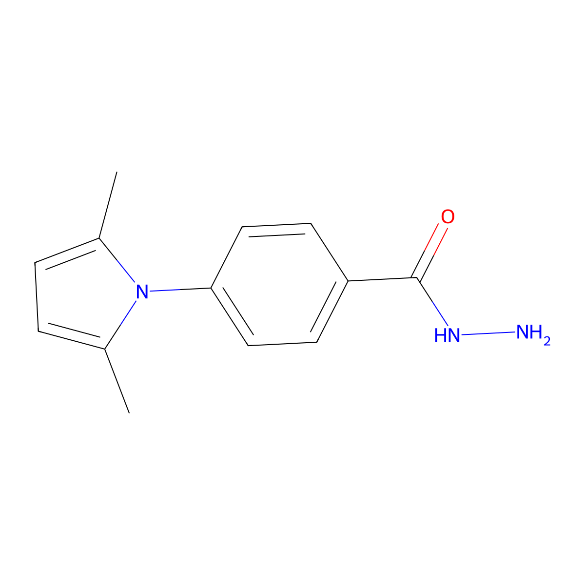 4-(2,5-Dimethylpyrrol-1-yl)benzoic acid hydrazide molecular structure, CAS 26165-67-3