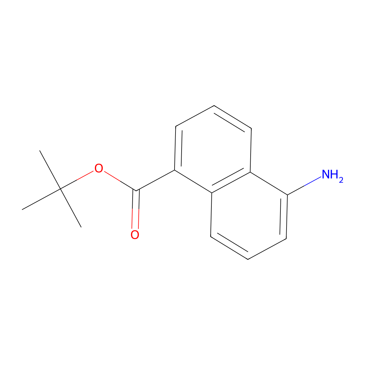 Tert-butyl 5-aminonaphthalene-1-carboxylate molecular structure, CAS 2616538-89-5
