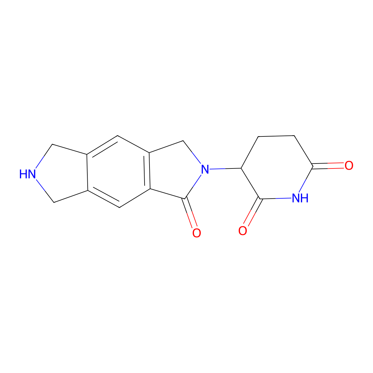 3-(1-oxo-3,5,6,7-tetrahydropyrrolo[3,4-f]isoindol-2(1H)-yl)piperidine-2,6-dione molecular structure, CAS 2616539-03-6