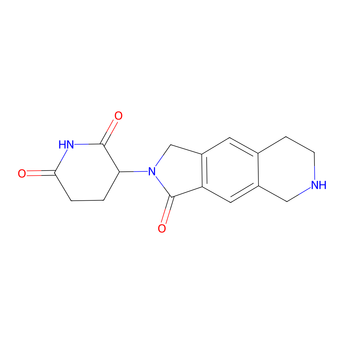 3-(3-Oxo-1,3,5,6,7,8-hexahydro-2H-pyrrolo[3,4-G]isoquinolin-2-YL)piperidine-2,6-dione molecular structure, CAS 2616539-63-8