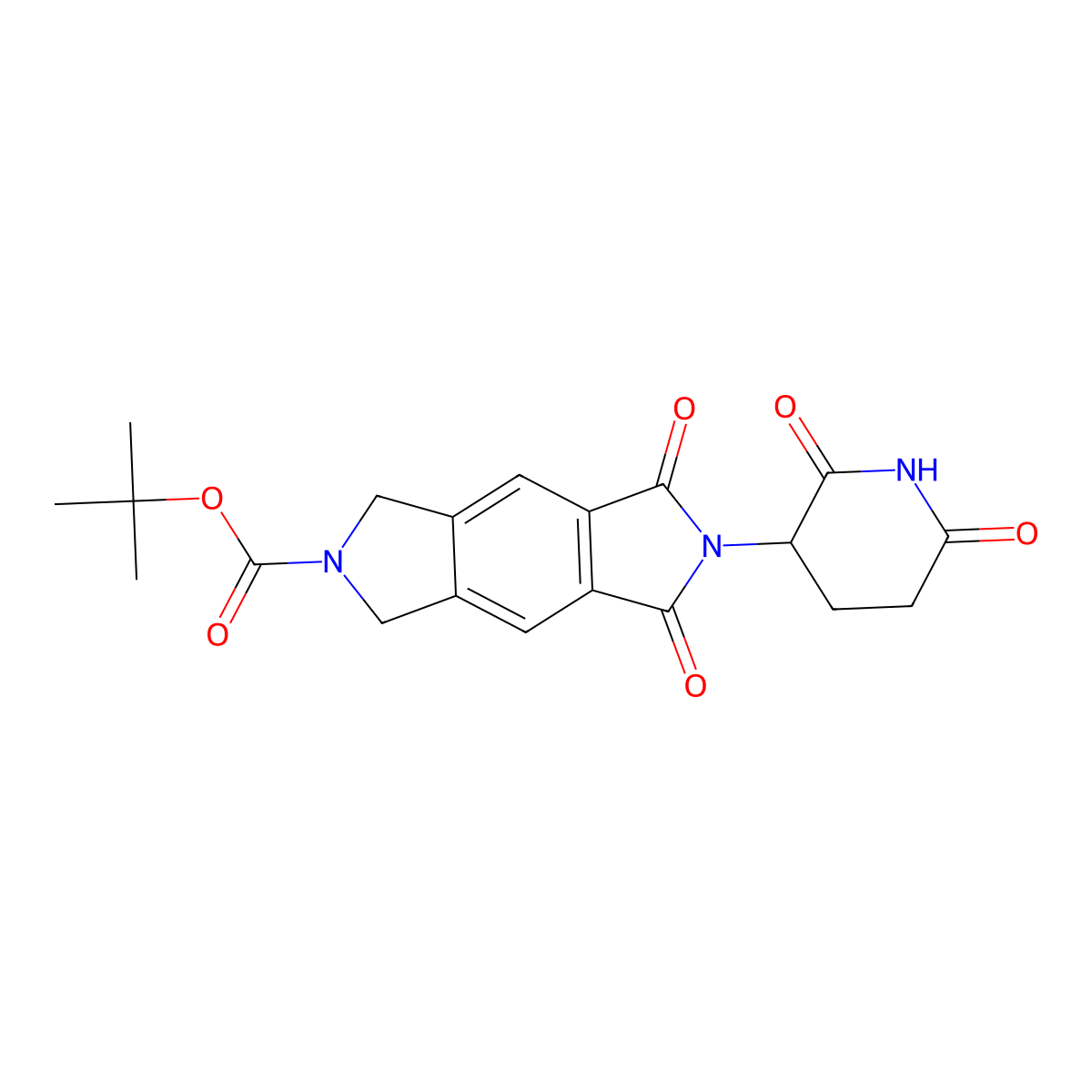 tert-Butyl 6-(2,6-dioxopiperidin-3-yl)-5,7-dioxo-3,5,6,7-tetrahydropyrrolo[3,4-f]isoindole-2(1H)-carboxylate molecular structure, CAS 2616540-91-9