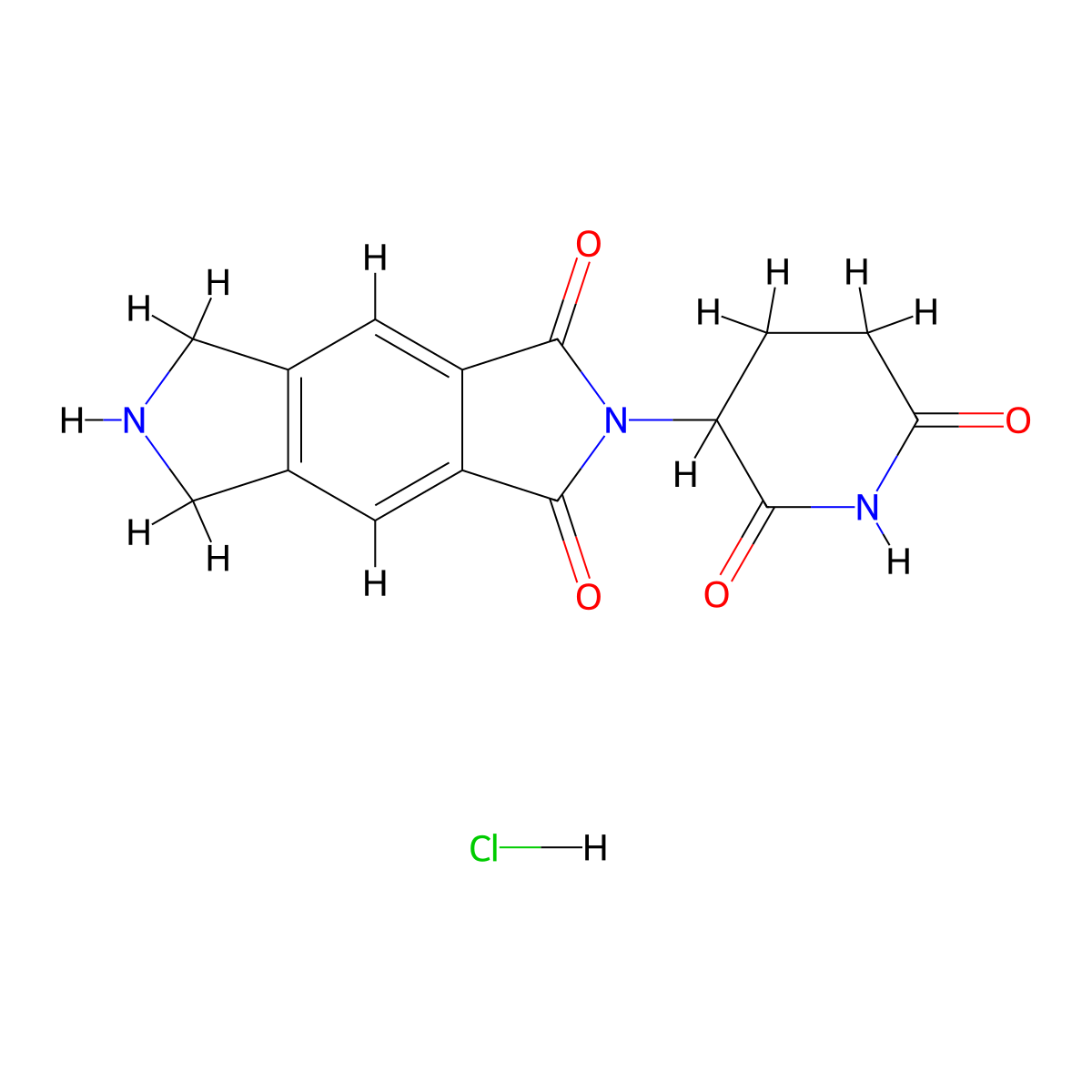 2-(2,6-Dioxopiperidin-3-yl)-6,7-dihydropyrrolo[3,4-f]isoindole-1,3(2H,5H)-dione hydrochloride molecular structure, CAS 2616553-35-4