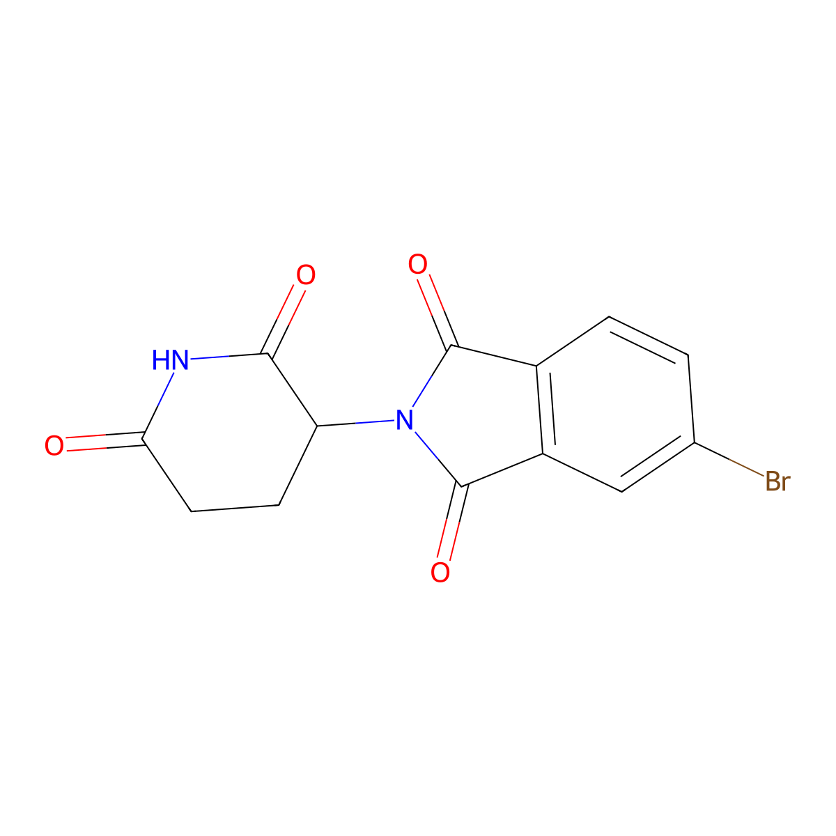 5-Bromo-2-(2,6-dioxopiperidin-3-yl)isoindoline-1,3-dione molecular structure, CAS 26166-92-7