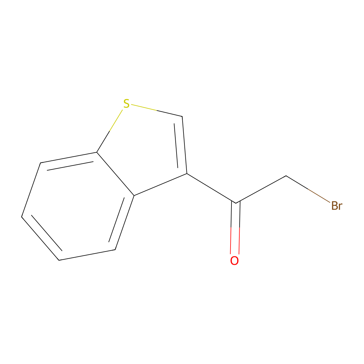 1-(1-Benzothiophen-3-yl)-2-bromoethan-1-one molecular structure, CAS 26167-45-3