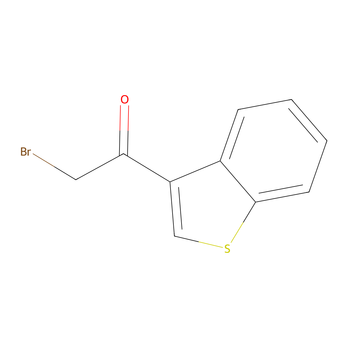 1-(1-Benzothiophen-3-yl)-2-bromoethan-1-one molecular structure, CAS 26167-45-3